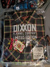 Dixxon Flannel x Punk Rock Museum Men's MEDIUM Collab Plaid Button Shirt RARE