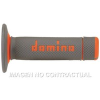 Griffe Domino Aus Road Gris-Naranja RäUmen D 22 MM L 118 MM FüR Motorrad