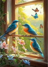 Birds Diamond Art Kits for Adults, 5D Full Drill Diamond Painting Kits for Adult