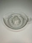 Vnt. 60’s Anchor Hocking Clear Ribbed 6" Glass Juicer Reamer, Tab Handle, Spout