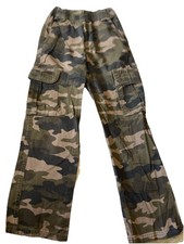 Children  s Place Elastic Waisted Adjustable Straps Camo Cargo Pants Kids Size 8
