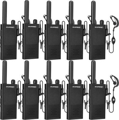 10PACK Long Range Walkie Talkie 100 Mile Two Way Radio Charge Headset Waterproof