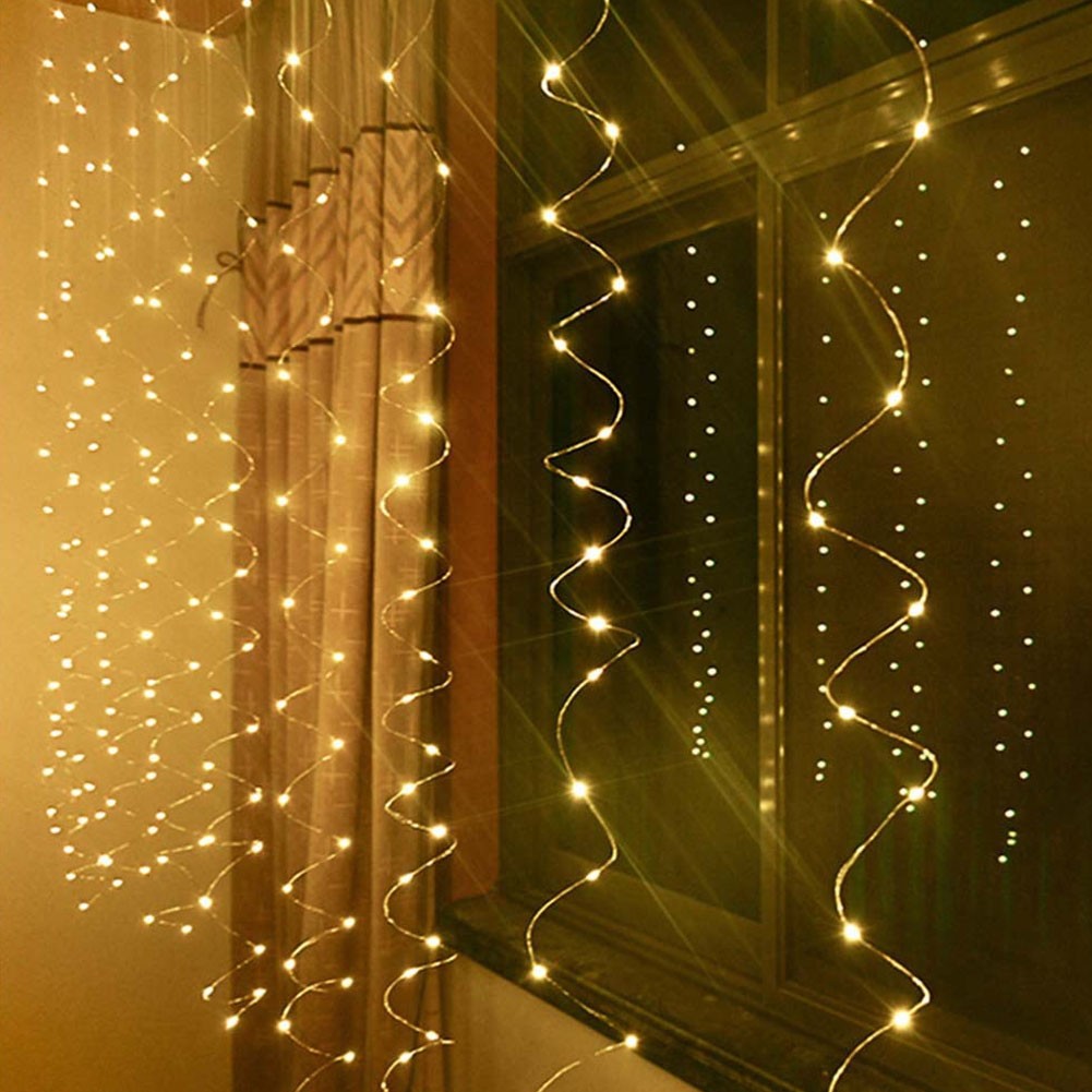 3x2m 200LED USB Remote Control Copper Wire String Light 8 Modes For Party