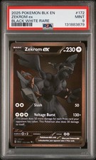 2025 POKEMON BLK EN-BLACK BOLT BLACK WHITE RARE #172 ZEKROM EX PSA 9 on eBay
