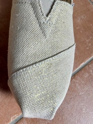 TOMS Espadrilles Alpargata Slipper Damen *TOP* Beige mit Gold, Gr. 38,5