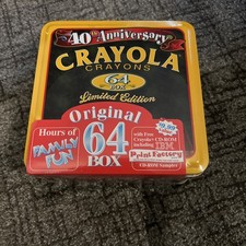 1998 Crayola Crayons Tin " 40th Anniversary" 64 Box Limited Edition