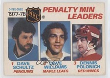 1978-79 O-Pee-Chee Dave Schultz Tiger Williams Dennis Polonich #66 16ez