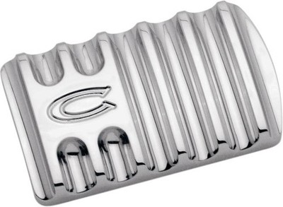 Covingtons Finned Brake Pedal Pad Chrome #C1042-C Harley Davidson
