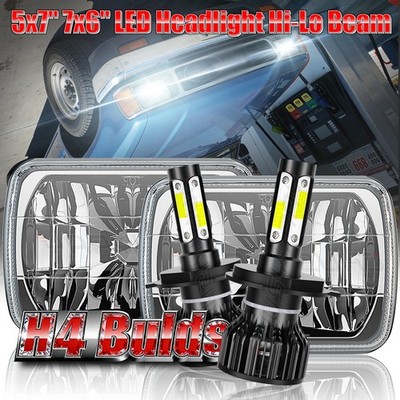 Fit Toyota Pickup 1982-95 Hardbody Truck 5x7'' 7x6'' LED Headlight Hi-Lo Beam