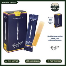 Box of 10 Vandoren Bb Clarinet Reeds Strength 3.5 - Enhanced Performance