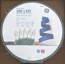GE StayBright 300 LED Warm White /Green Wire Miniature Christmas String Lights