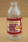 Vintage Collectable - Glass Milk Bottle - Unigate - Crazy Milk Animals Advert