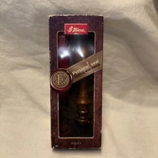 Vintage WAX SEAL stamper golden sealer stamp ornate letter F in box
