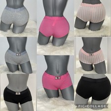 Victorias Secret Logo Cotton Shine Patch Shortie Panty Underwear. NWT