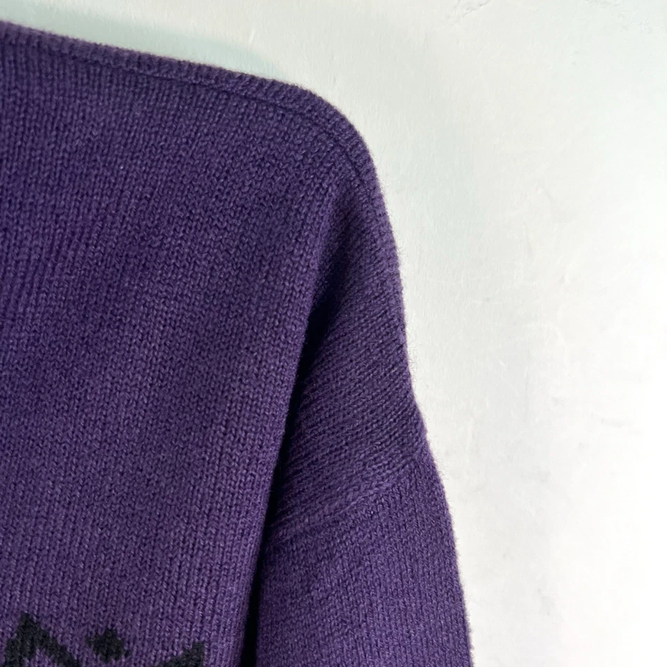 Sudadera pulóver tejida con capucha NY&C para mujer talla M/L púrpura patrón geométrico nueva con etiquetas Foto 3 de 4