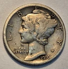 #2 Fine++ 1916 S Nicer Low Mintage Mercury Dime