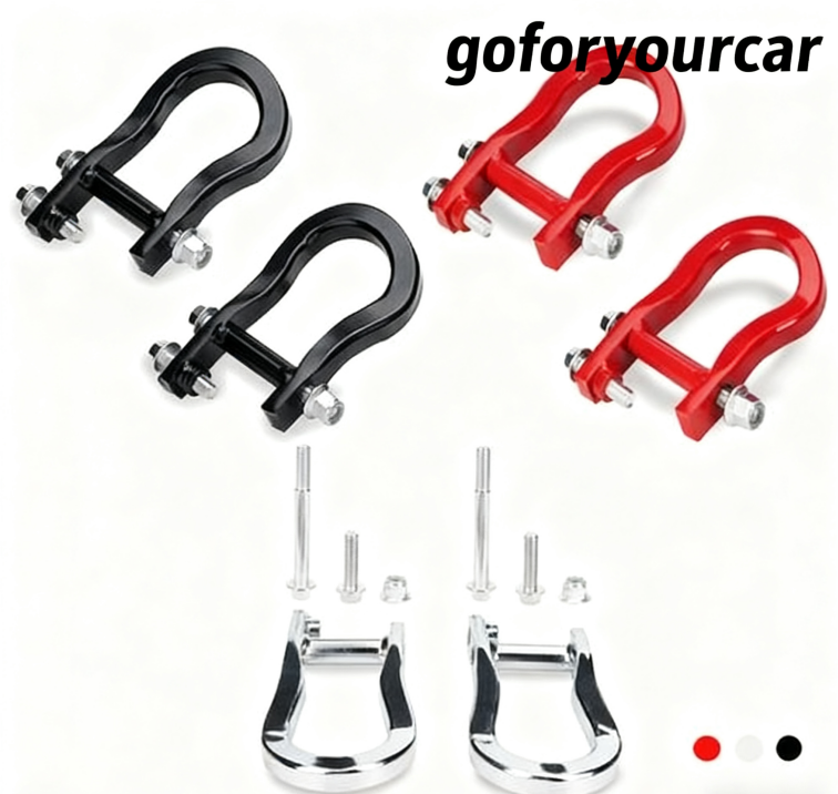 Tow Hooks for Chevy Silverado GMC Sierra 1500 2007-19 84192871 Black/Red/Silver