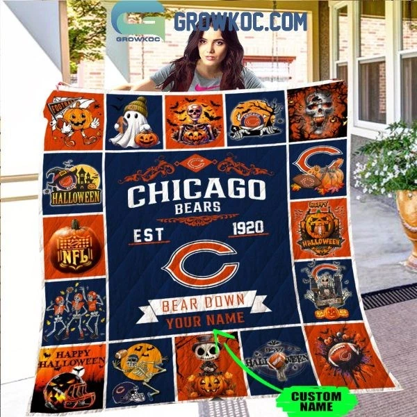 Bears Bear Down Est. 1920 Halloween Personalized Blanket Quilt