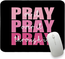 Black Pink Christian Mouse Pad Bible Verses Small Mouse Pads for Desk, Religious