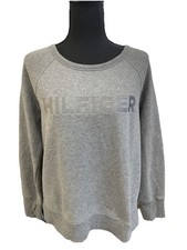 Tommy Hilfiger Sport Women  s Gray Sweatshirt With Logo SZ LG