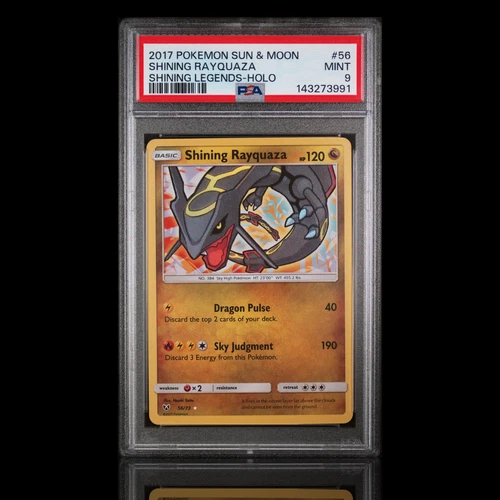 ▸ Shining Rayquaza | Shining Legends | Holo Rare | 56/73 | PSA 9