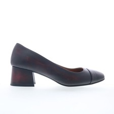 Miz Mooz Gilda Womens Red Leather Slip On Pumps Heels Shoes