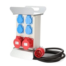 Stromverteiler für Baustellen 2x CEE 16A + 4x 230V Schuko, langlebig und stabil
