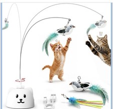 CATPICK Interactive Cat Toys for Indoor Cats - Automatic Flying Bird Feather Toy