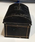 Antique Tin Miniature Doll Child 19th Century Painted Cash Document Box Toleware — photo 5