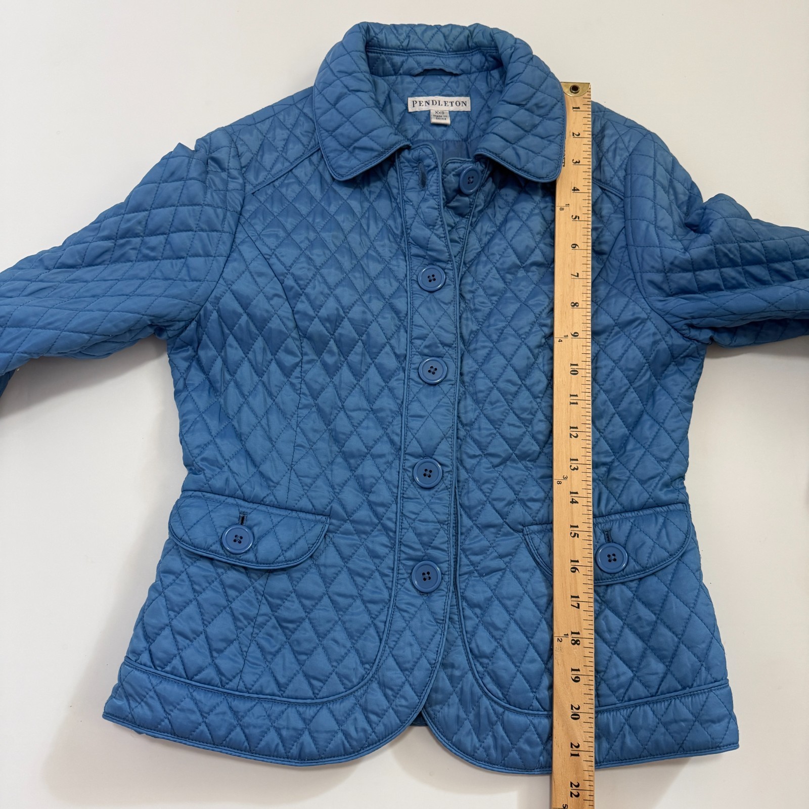 Pendleton Blue Quilted Lightweight Jacket Womens … - image 9