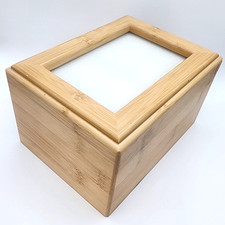Bamboo Picture Urn, Engraved and High-Quality Cremation Urns for Pets