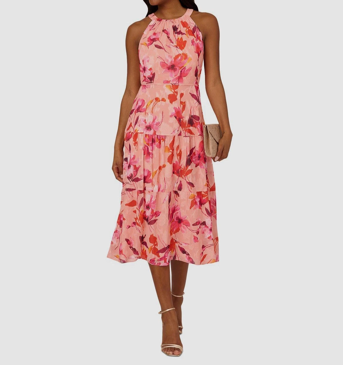 sachin and babi light blue dress Adrianna Papell Jersey And Chiffon Jumpsuit