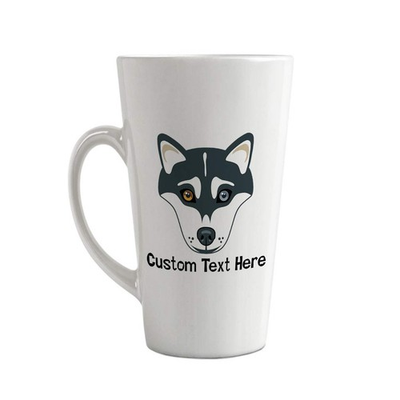 #ad Ceramic Custom Latte Coffee Mug Cup Siberian Husky Head Tea Cup 17 Oz Persona... $65.11