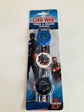 Marvel Captain America CivilWar Pencil&EraserTopper  Stationery Set | BNWT
