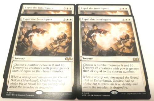 x4 Expel the Interlopers WOE MTG 13 RARE M/NM 4x - Picture 1 of 1