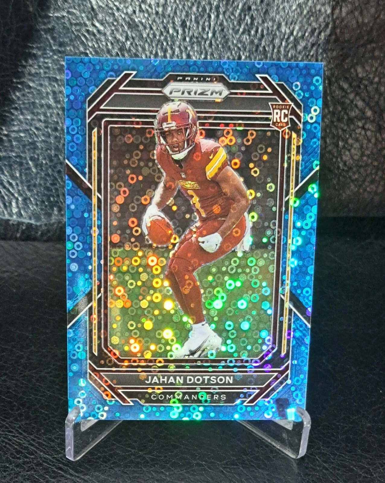 2022 Panini Prizm - Rookies Blue No Huddle Prizm #312 Jahan Dotson /79 (RC)
