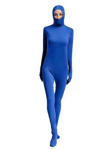 Unisex Women Men Jumpsuit Dance Bodysuit Gymnastics Leotard Stretch Hooded Suit - Picture 66 of 111