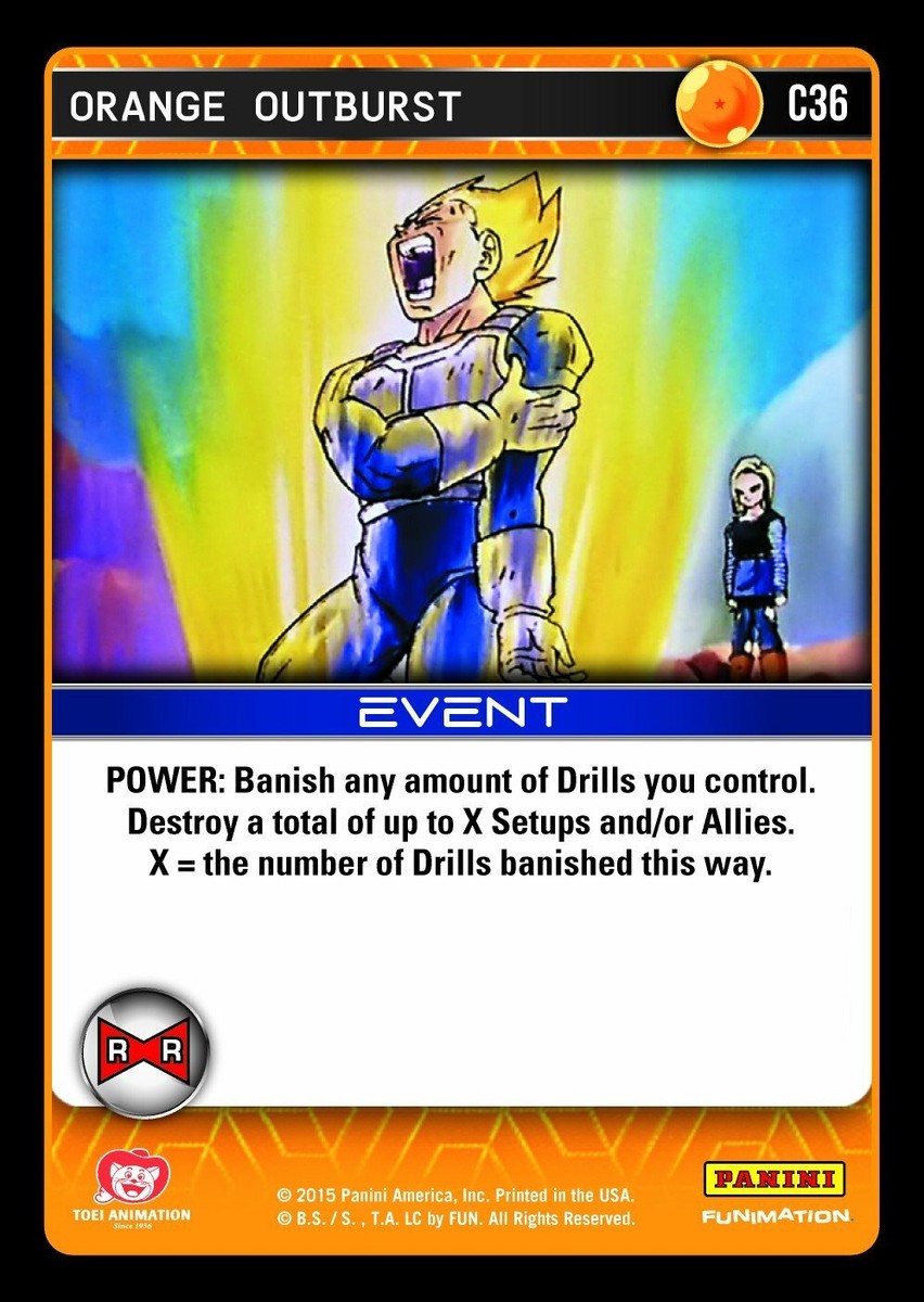 DBZ Dragon Ball Z TCG Card Panini Evolution C36 Orange Outburst | eBay