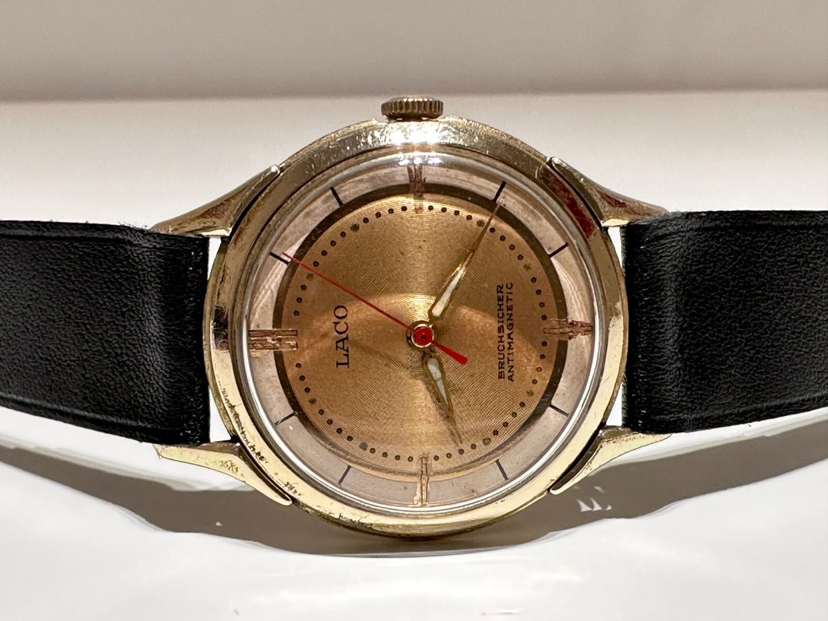 VINTAGE RARE COLLECTIBLE LUXURY GOLD PLATED GERMANY MEN'S WATCH