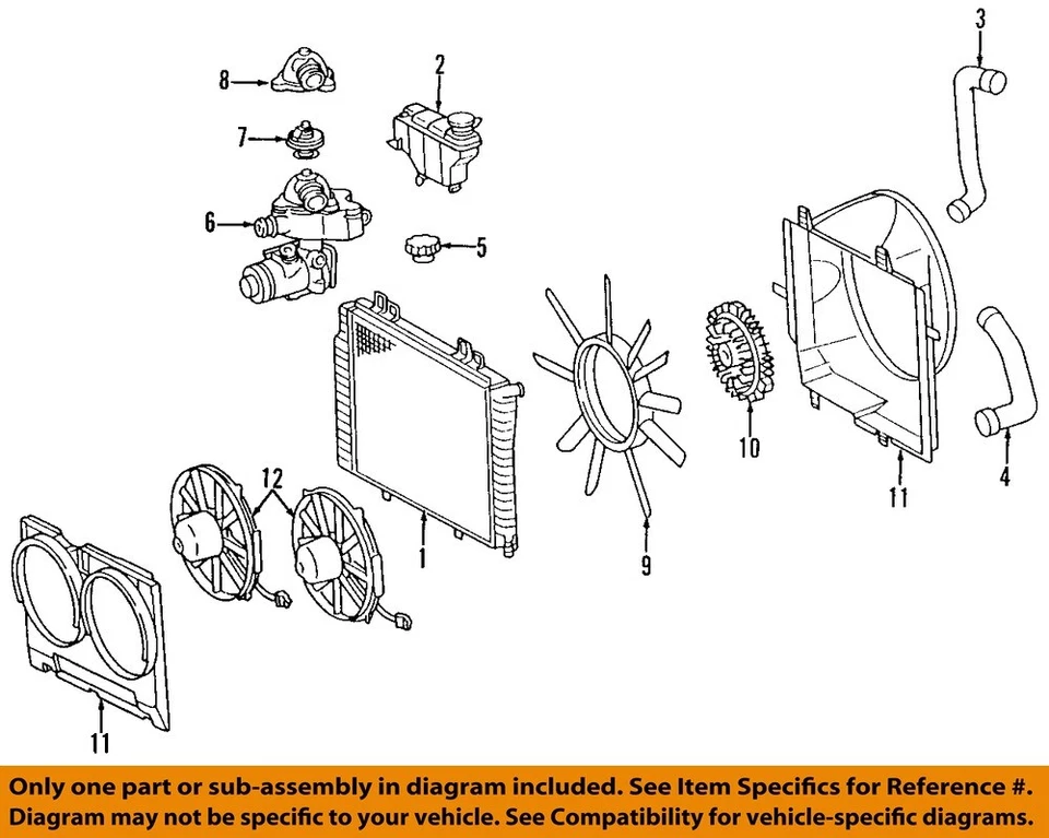 Ventilador de refrigeración del motor usado para: Mercedes-benz Mercedes clase c 203 2002 tipo Foto 3 de 4