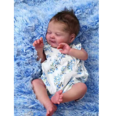 19'' Sleeping Unassembled Reborn Baby Doll Unpainted Kit with Cloth Body