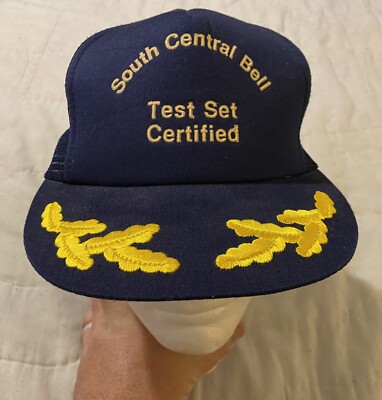 Vintage South Central Bell Test Set Certified Trucker Hat Cap Telephone Snapback