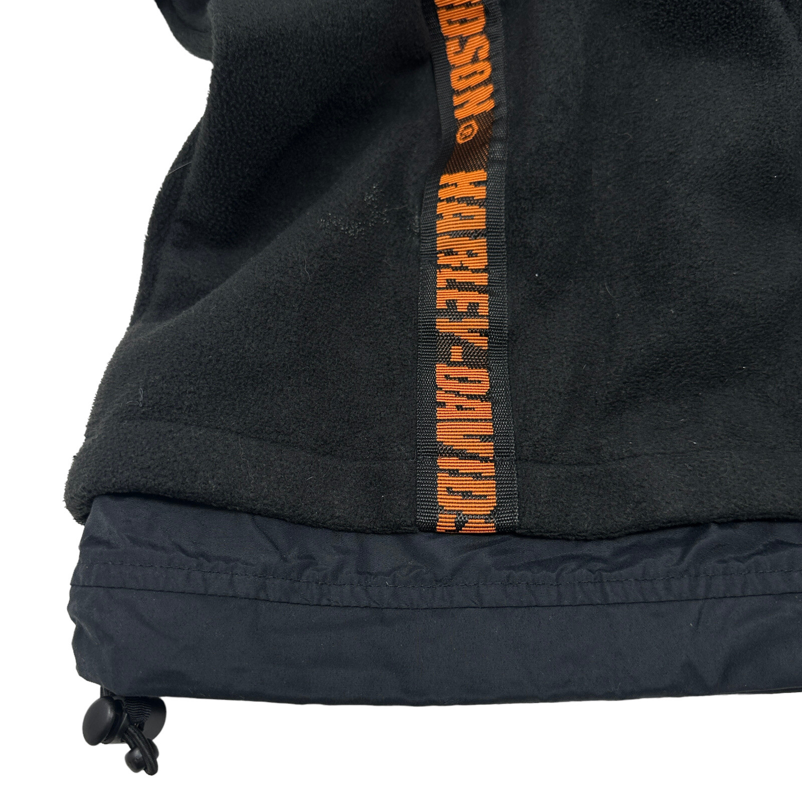 Harley Davidson Reflective Fleece Riding Jacket Mesh Lined Black and