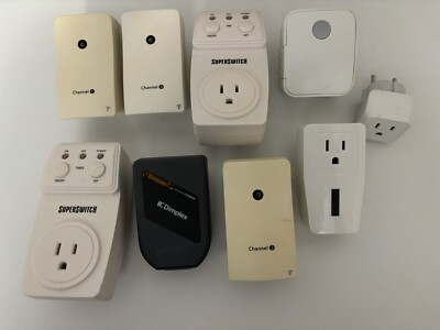 Lot Of 9 UNTESTED Remote Outlets Superswitch Intertek Dimplex & More No Remotes