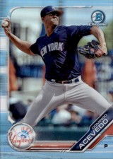 2019 BOWMAN DRAFT CHROME SKY BLUE NEW YORK YANKEES - DOMINGO ACEVEDO #BDC-102