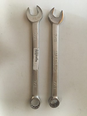 2 Wright Tool 1128 Combination Wrench, 12 Point, 7/8'', USA