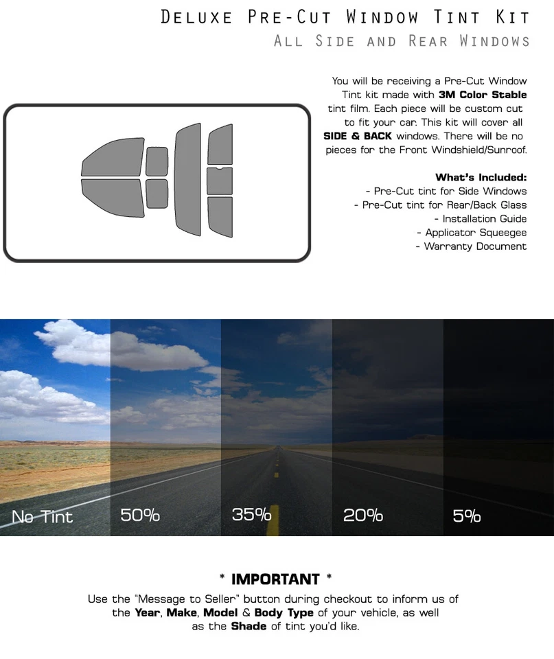 Película de vidrio tinte ventana precortada estable color 3M para Dodge Dakota 2005-2010 2 puertas Foto 3 de 4