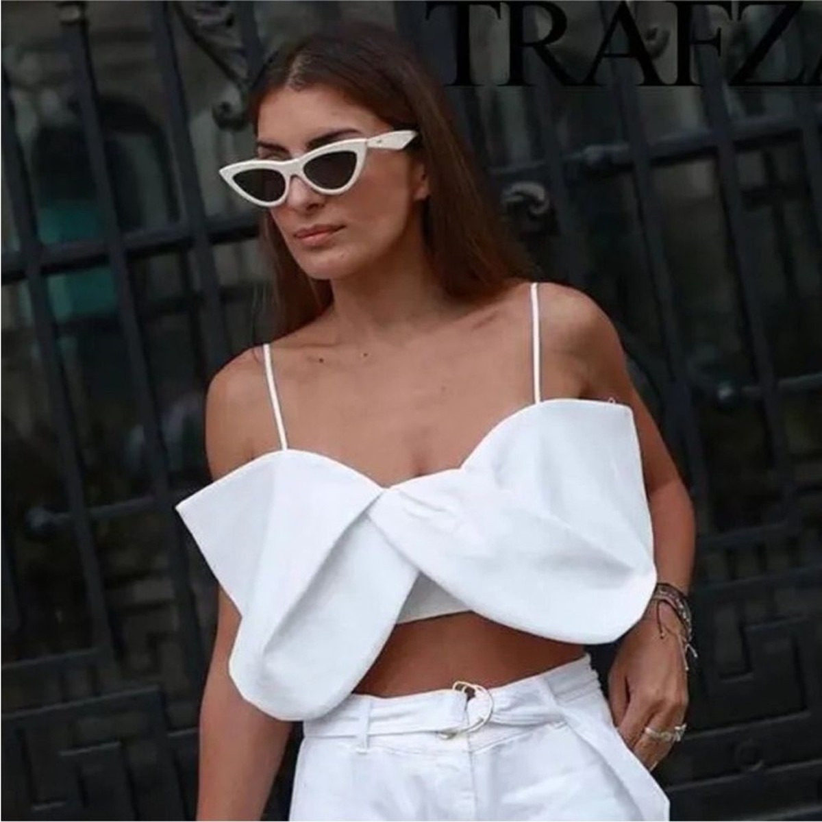 ZARA ZW Collection Bow poplin Top 2899/371 | eBay