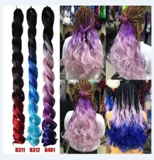 20" Ombre Loose Wave Crochet Braids French Curls Twist Braiding Hair Extensions