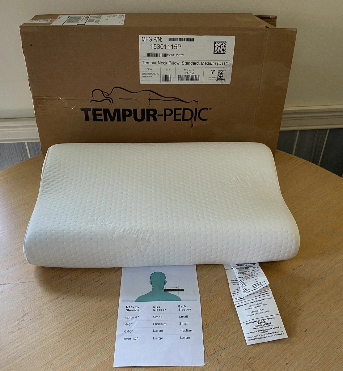Neck top pillow tempur